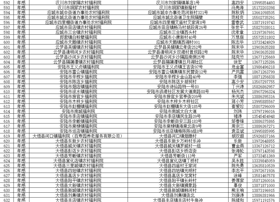 2024武汉都市圈养老机构清单