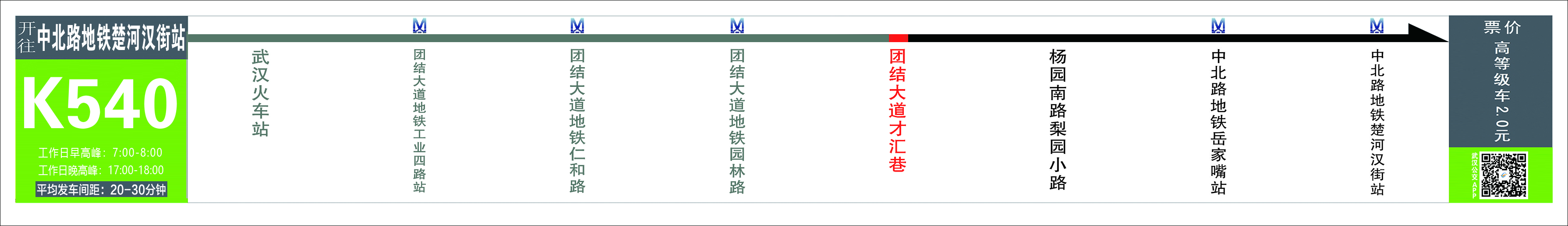 武汉20条大站快线路线、运营时间、站点及票价